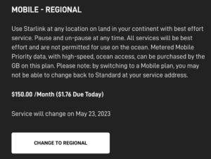 starlink mobile regional