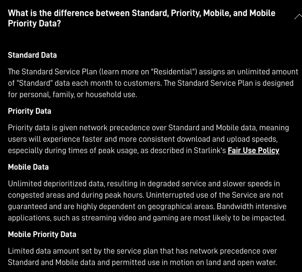 starlink plan differences may 2023