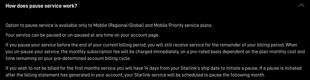 starlink pause service update june 2023