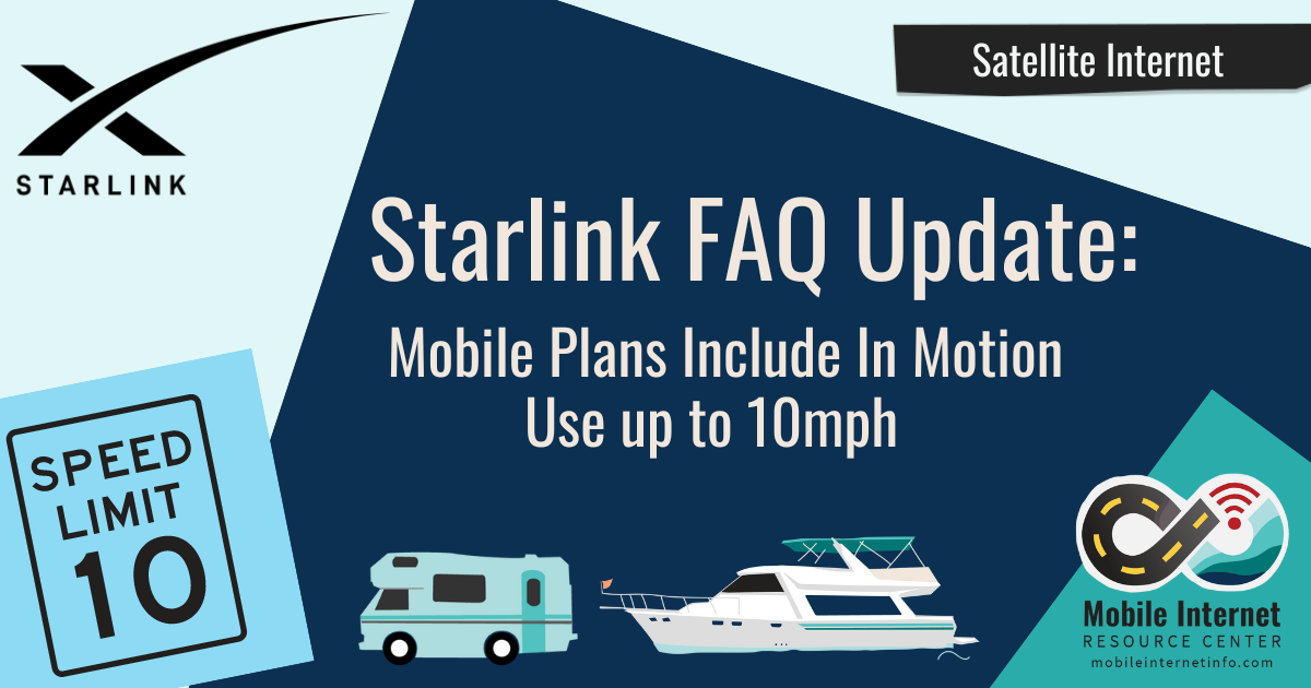 starlink mobile in motion use 10 mph