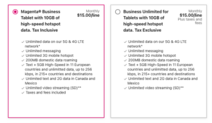 t mobile business unlimited tablet promo