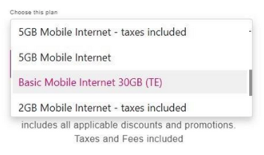 T-Mobile 30GB Data Plan