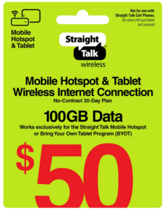 straight talk 100gb data refill card