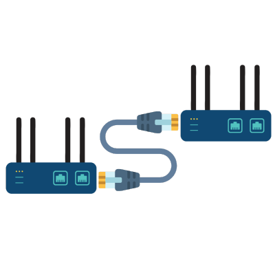 routers connected