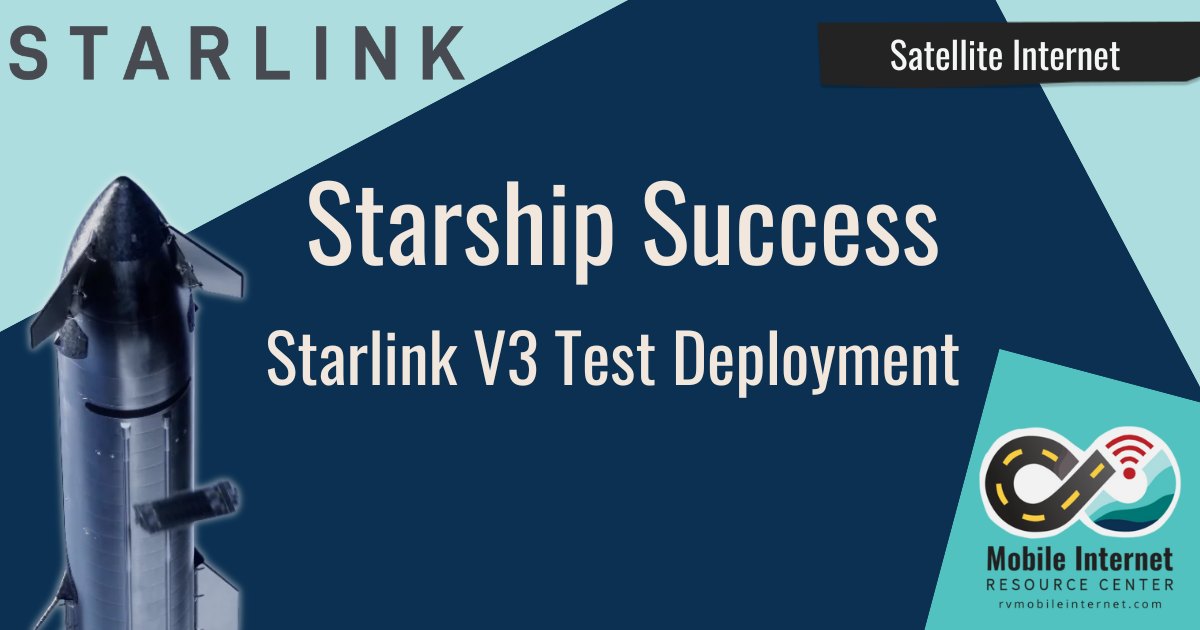 space x starship successful launch v3 starlink satellite deployment test