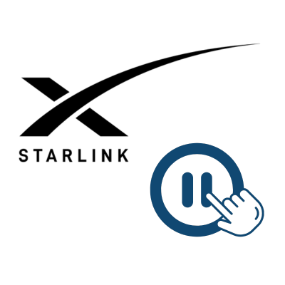 The Starlink logo with a pause button indicating their Pause feature.