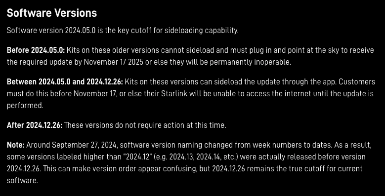 stanlink software versions