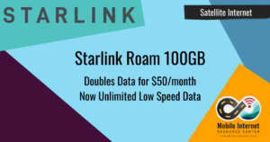 starlink roam 100gb double data on 50 dollar plan