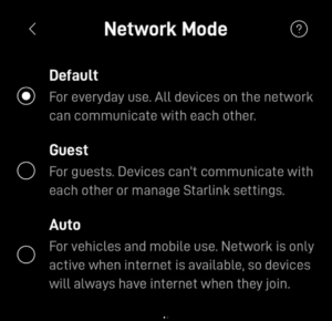 screenshot starlink app wifi modes feature march 2026