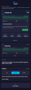 insty connect router web dashboard app store