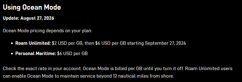 ocean mode price increase
