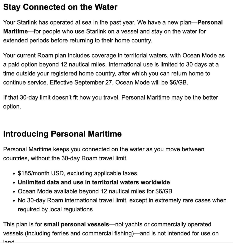 personal maritime letter