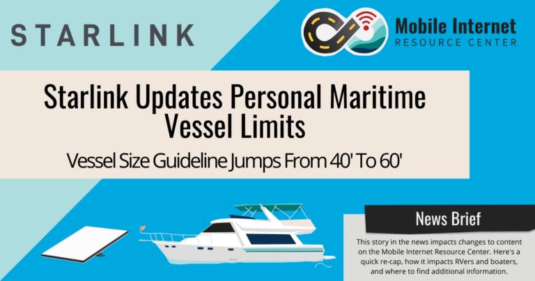 news brief header starlink updates personal maritime vessel length limits