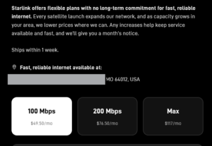 starlink screenshot dynamic pricing 10 percent decrease
