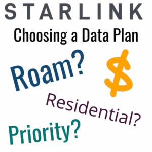 starlink choosing a starlink data plan